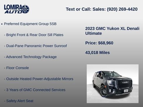 Used 2023 GMC Yukon XL Denali Ultimate AWD/4WD image 14