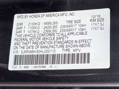 Certified 2017 Honda CR-V LX image 31