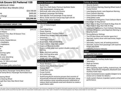 Used 2020 Buick Encore GX Preferred FWD image 11