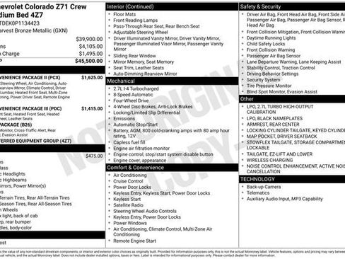 Certified 2023 Chevrolet Colorado Z71 w/ Z71 Convenience Package 2 AWD/4WD image 45