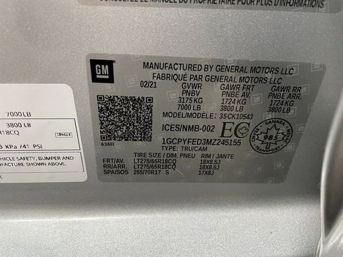 Used 2021 Chevrolet Silverado 1500 LT Trail Boss w/ Bed Protection Package image 26