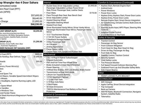 New 2024 Jeep Wrangler Unlimited Sahara w/ Technology Group AWD/4WD image 4