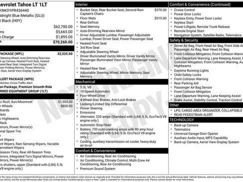 Certified 2023 Chevrolet Tahoe LT w/ Luxury Package AWD/4WD image 7