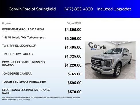 Certified 2023 Ford F150 Lariat w/ Equipment Group 502A High image 6