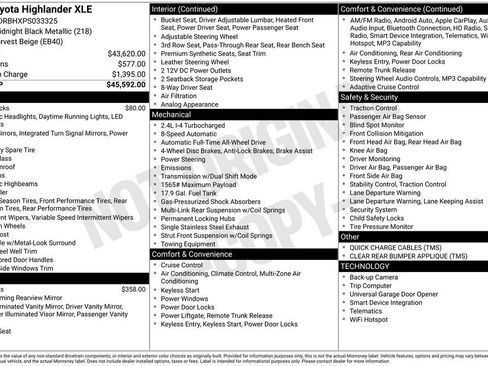 Used 2023 Toyota Highlander XLE AWD/4WD image 5