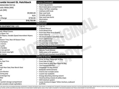 Used 2011 Hyundai Accent GL image 2