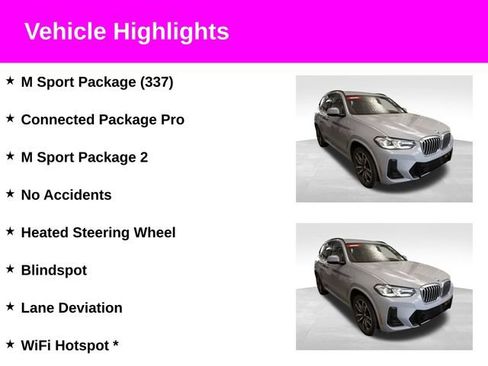 Used 2022 BMW X3 xDrive30i w/ M Sport Package 2 AWD/4WD image 4