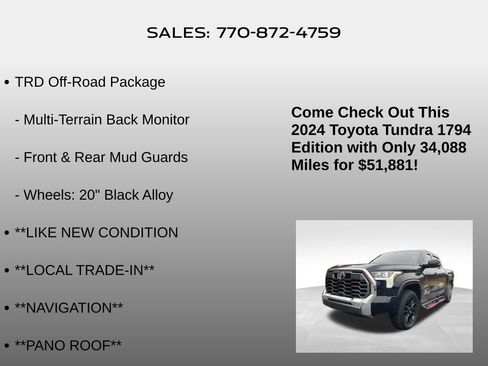 Used 2024 Toyota Tundra 1794 Edition image 5