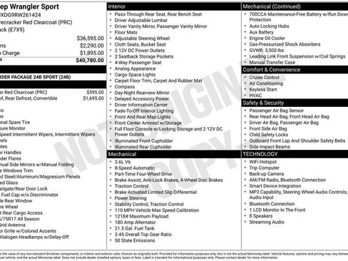 Used 2024 Jeep Wrangler Unlimited Sport AWD/4WD image 38