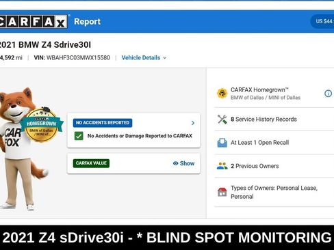 Used 2021 BMW Z4 sDrive30i w/ Premium Package RWD image 9