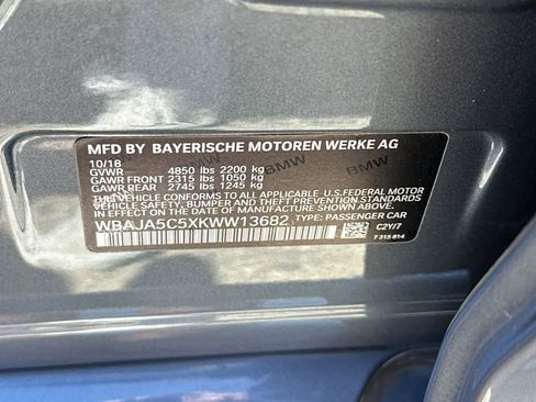 Used 2019 BMW 530i w/ Luxury Package RWD image 33