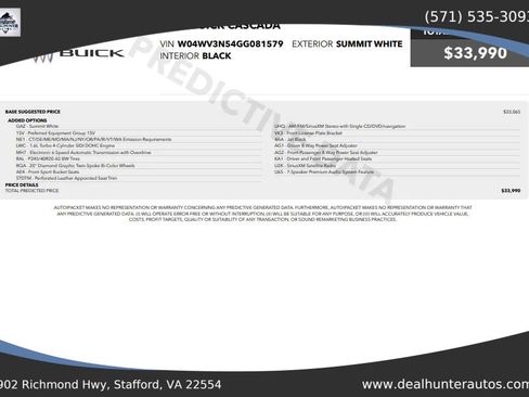 Used 2016 Buick Cascada FWD image 40