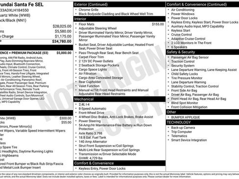 Used 2020 Hyundai Santa Fe SEL w/ Convenience + Premium Package image 8