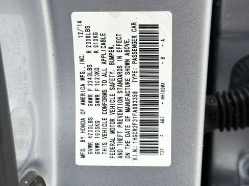 Used 2015 Honda Accord LX image 4