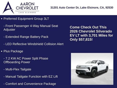 Used 2026 Chevrolet Silverado EV LT w/ Plus Package AWD/4WD image 5