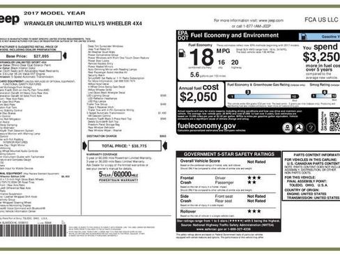 Used 2017 Jeep Wrangler Unlimited Sport image 57