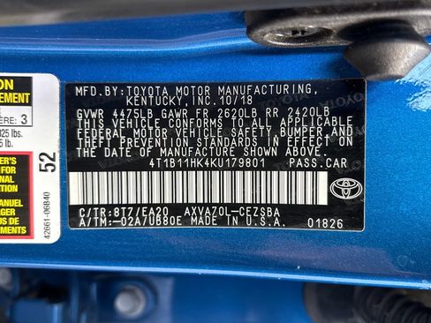 Used 2019 Toyota Camry SE FWD image 34