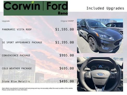 Certified 2022 Ford Escape SE w/ SE Sport Appearance Package AWD/4WD image 3