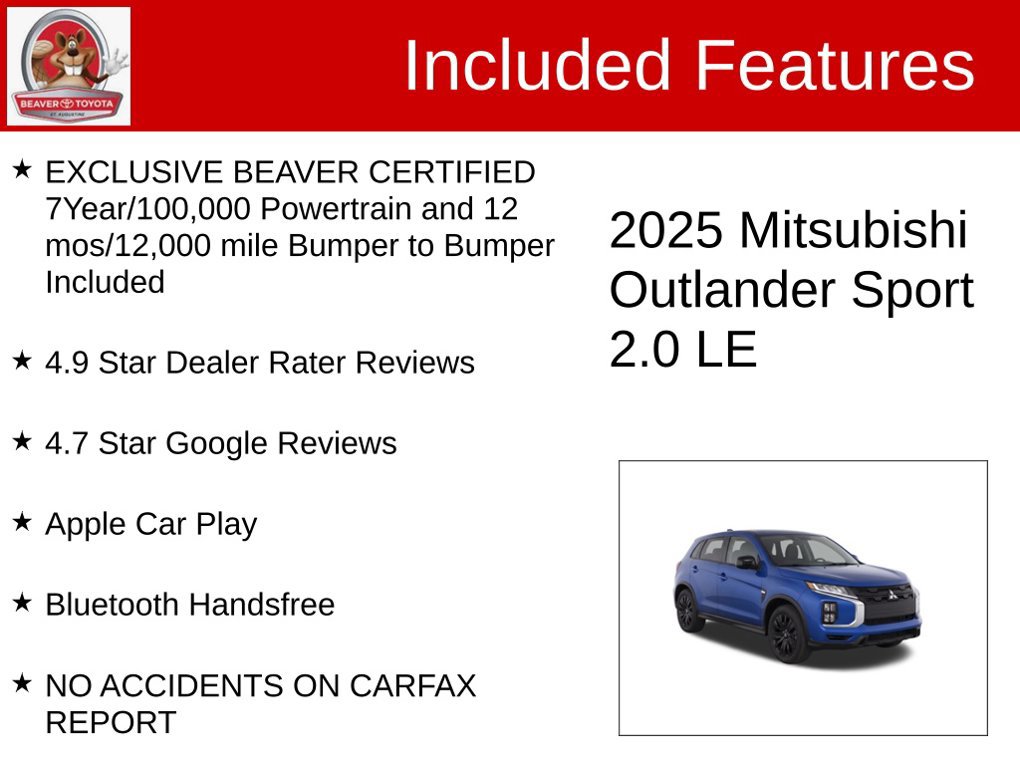 Used 2025 Mitsubishi Outlander Sport LE AWD/4WD image 4