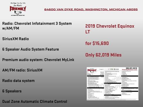 Used 2019 Chevrolet Equinox LT w/ Driver Convenience Package FWD image 6