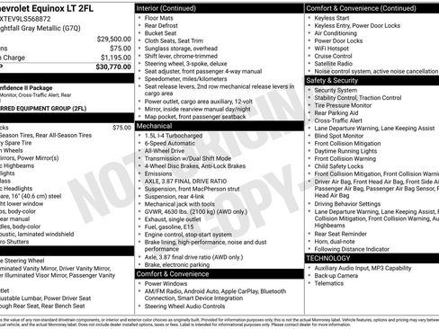 Used 2020 Chevrolet Equinox LT AWD/4WD image 32