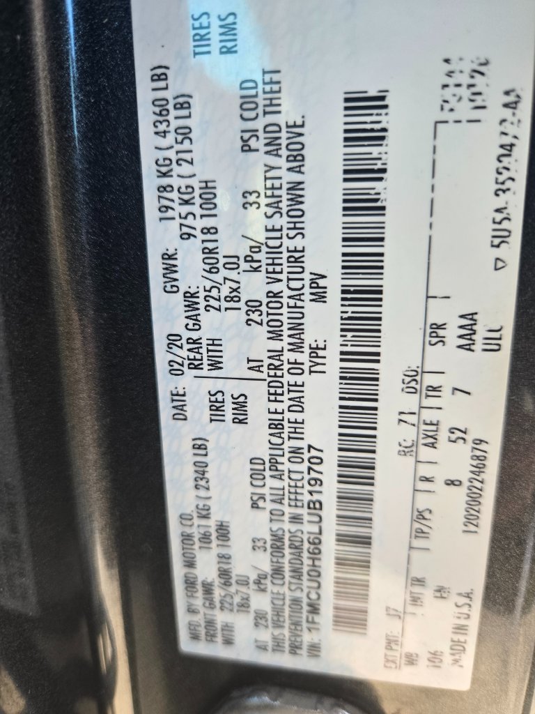 Used 2020 Ford Escape SEL FWD image 11