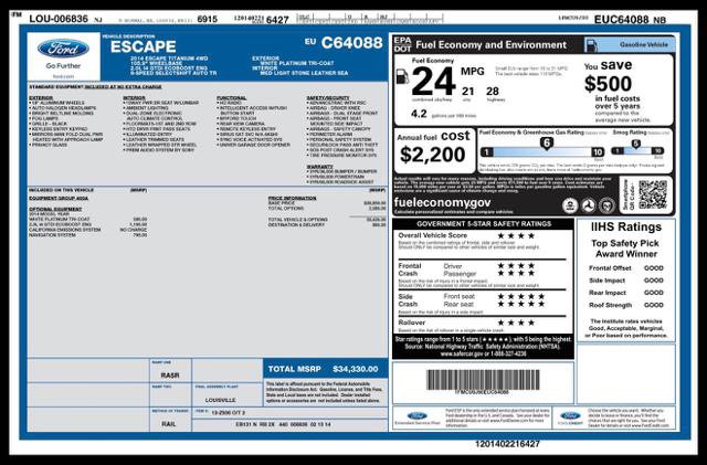 Used 2014 Ford Escape Titanium AWD/4WD image 15