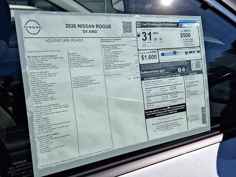 New 2026 Nissan Rogue SV w/ SV Premium Package image 7