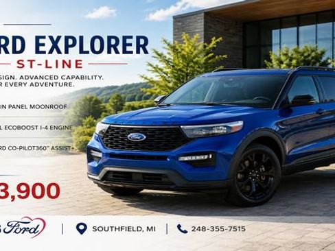 Used 2023 Ford Explorer ST-Line w/ Class IV Trailer Tow Package AWD/4WD image 1