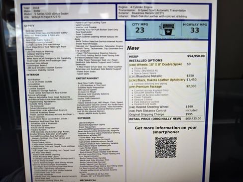 Used 2018 BMW 530i xDrive image 21