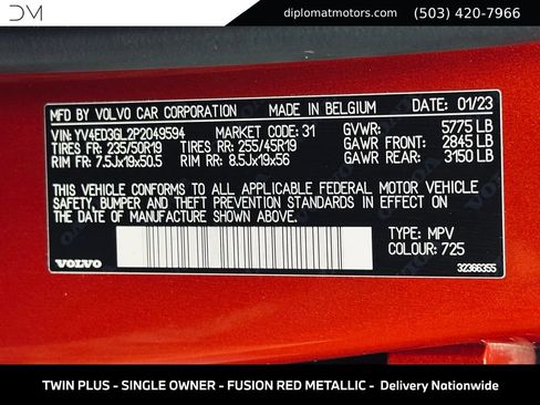 Used 2023 Volvo C40 P8 Recharge Plus w/ Climate Package AWD/4WD image 49