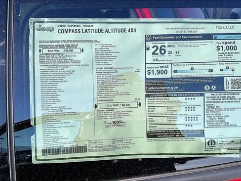 New 2026 Jeep Compass Latitude image 16