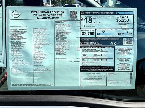 New 2026 Nissan Frontier PRO-4X image 14