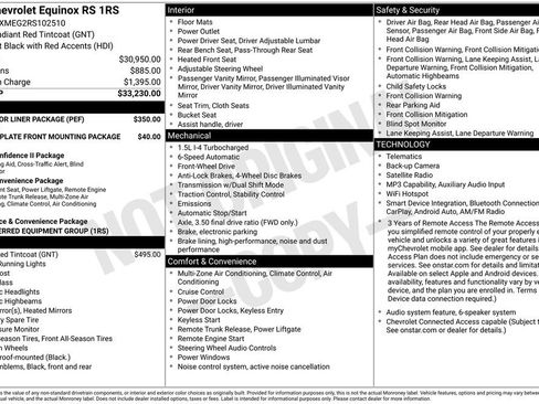 Certified 2024 Chevrolet Equinox RS w/ LPO, Floor Liner Package FWD image 2