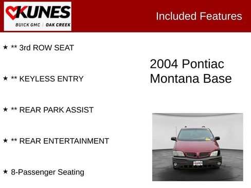Used 2004 Pontiac Montana Extended w/ Convenience Package #2 FWD image 2