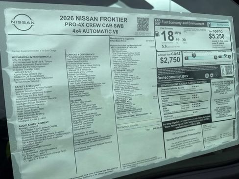New 2026 Nissan Frontier PRO-4X w/ Pro Premium Package AWD/4WD image 41
