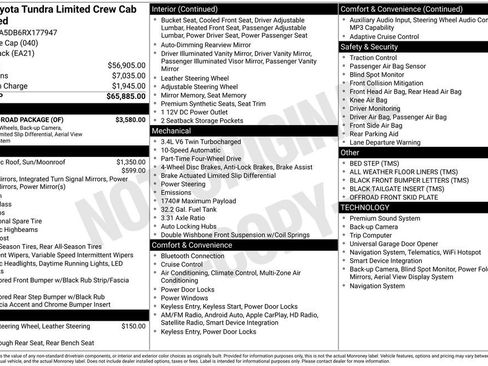 Used 2024 Toyota Tundra Limited w/ TRD Off-Road Package AWD/4WD image 31