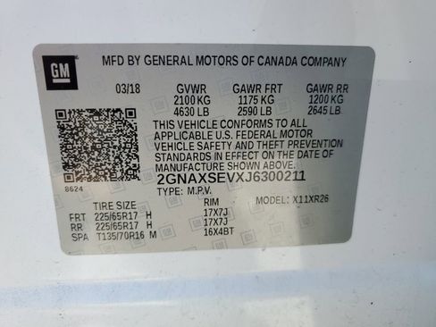 Used 2018 Chevrolet Equinox LT AWD/4WD image 9