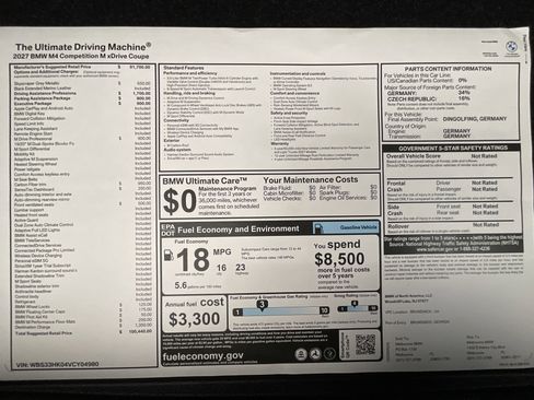 New 2027 BMW M4 xDrive Competition AWD/4WD image 32
