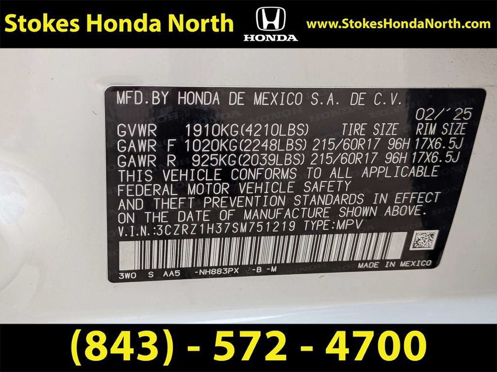 Certified 2025 Honda HR-V LX image 7