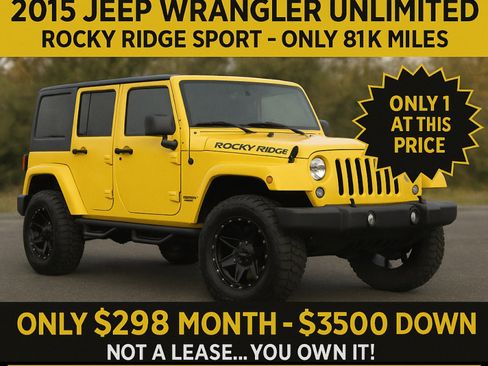 Certified 2015 Jeep Wrangler Unlimited Sport w/ Connectivity Group image 1