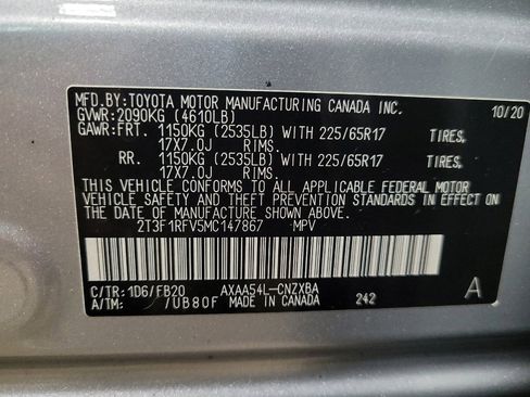 Used 2021 Toyota RAV4 LE w/ Carpet Mat Package (TMS) AWD/4WD image 33