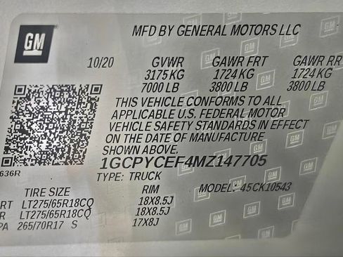 Used 2021 Chevrolet Silverado 1500 Custom Trail Boss image 55