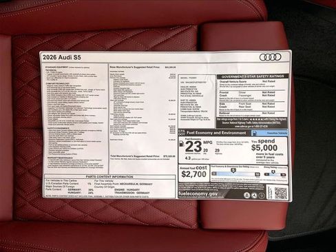 New 2026 Audi S5 Premium Plus image 15