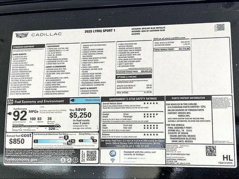 New 2025 Cadillac Lyriq Sport image 15