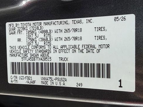 New 2026 Toyota Tundra SR5 AWD/4WD image 26
