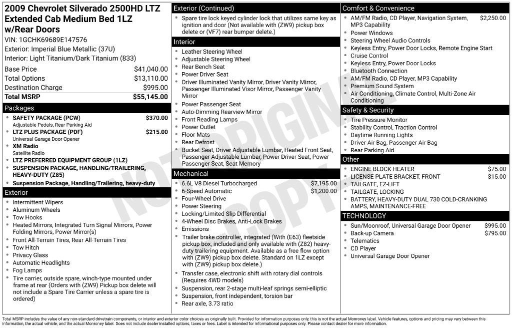 Used 2009 Chevrolet Silverado 2500 LTZ w/ Safety Package AWD/4WD image 3