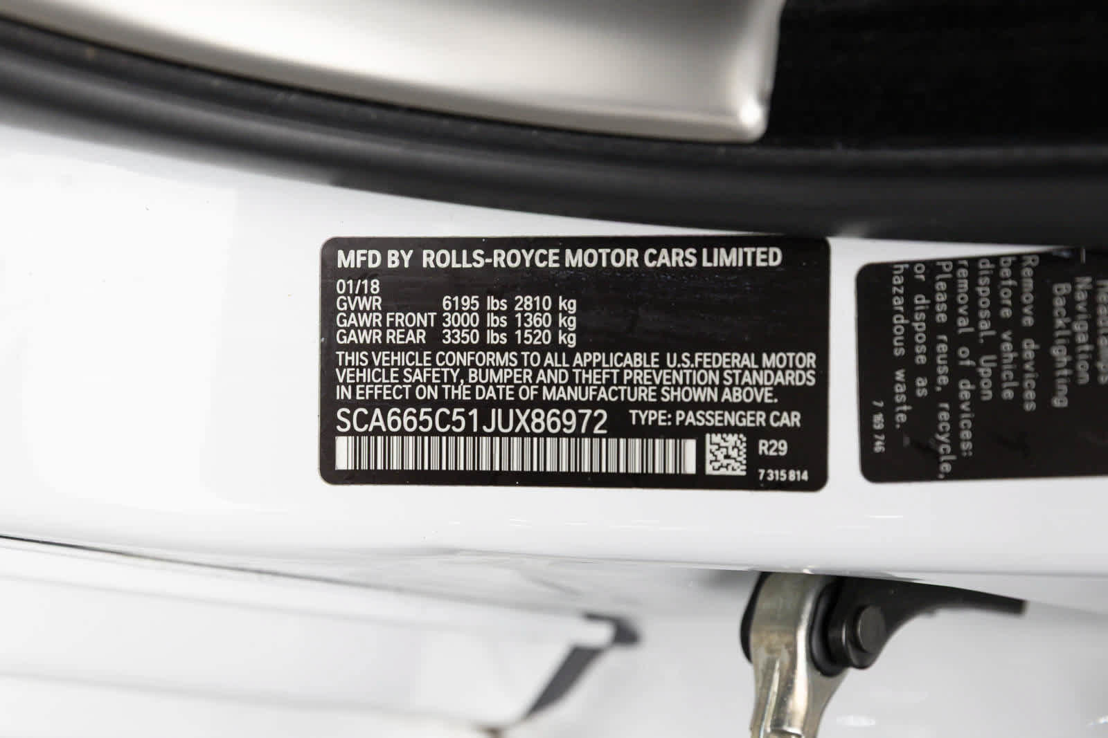 Certified 2018 Rolls-Royce Wraith RWD image 23