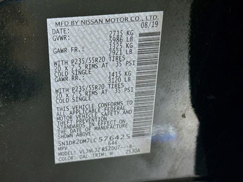 Used 2020 Nissan Pathfinder Platinum w/ Cargo Package image 44