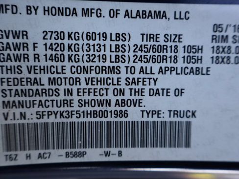 Used 2017 Honda Ridgeline RTL image 46